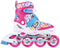 Move Fast Skates Junior - Verstelbaar - Semi-softboot - Roze - Wit - Blauw