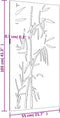 vidaXL - Wanddecoratie - tuin - bamboe-ontwerp - 105x55 - cm - cortenstaal