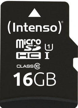 Intenso microSD UHS-I Premium - 16GB - Class 10, UHS Class 1 - Lezen 90MB/s