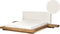 ZEN - Tweepersoonsbed met LED - Lichthout - 160 x 200 cm - Bouclé