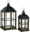 Set van 2 lantaarns grand bruin
