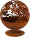 Esschert Design Terrashaard – Vuurbal – Planten - Roestkleurig - 55,8x57x66cm