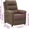 vidaXL Fauteuil verstelbaar stof taupe