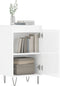 vidaXL - Dressoir - 40x35x70 - cm - bewerkt - hout - hoogglans - wit