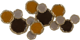 Wanddecoratie Geometrisch Geel Bruin Ijzer 132,7 x 6,4 x 67,3 cm