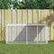 vidaXL - Kippenhok - met - dak - 203x98x90 - cm - gegalvaniseerd - staal - lichtgrijs