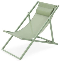 PAROS ligstoel - Stalen structuur - L 63 x D 104 x H 85 cm Khaki groen