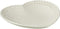 J-Line Hartvorm bord - keramiek - wit - 6 stuks - woonaccessoires