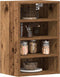 vidaXL - Hangkast - Riga - 40x29,5x60 - cm - bewerkt - hout - oud - houtkleurig