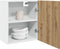 vidaXL - Hangkasten - 2 - st - 50x31x60 - cm - bewerkt - hout - artisanaal - eikenkleur