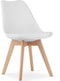 Viking Choice MARK - Eetkamerstoel - eco leer - beuken poten - wit