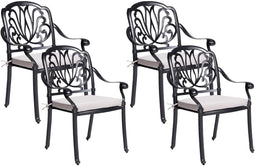 ANCONA - Tuinstoel set van 4 - Lichtbeige - Aluminium