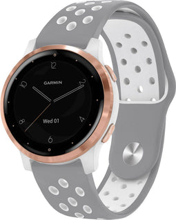 imoshion Siliconen sport bandje - Universeel 18 mm aansluiting - Grijs / Wit