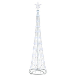 LED Kerstboom met 230 LED Koudwit 51 x 51 x 190 cm Metaal
