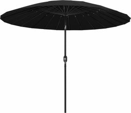 vidaXL - Parasol - met - aluminium - paal - 270 - cm - zwart