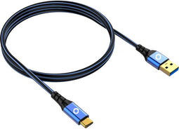 Oehlbach D1C9325 - USB A naar USB type-C - 50cm - Blauw
