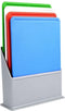 Excellent Houseware - Snijplankenset met houder - 4 snijplanken 20,5x15x0,5cm (4 stuks)