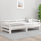 vidaXL - Uitschuifbare - slaapbank - zonder - matras - 80x200 - cm - wit