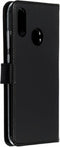 Selencia Hoesje Geschikt voor Huawei P Smart (2019) Hoesje Met Pasjeshouder - Selencia Echt Lederen Bookcase - Zwart
