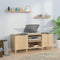 vidaXL - Platenkast - 121x38x48 - cm - bewerkt - hout - sonoma - eikenkleurig