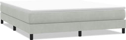vidaXL - Boxspring - zonder - matras - fluweel - lichtgrijs - 180x210 - cm