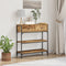 vidaXL - Console - Tafel - Oud - Hout - 72,5x25x75 - cm - Engineered - Wood - & - Staal