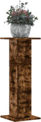 vidaXL - Plantenstandaards - 2 - st - 30x30x80 - cm - bewerkt - hout - gerookt - eiken