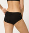sloggi Basic+ - Dames Midi slip - Extra zachte naden - Zwart (4-pack)