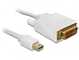 Delock - Kabel mini DisplayPort > DVI 24pin male - 1m - Wit