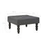 vidaXL - Kruk - 60x60x36 - cm - polyester - donkergrijs