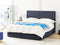 VERNOYES - Bed met opbergruimte - Zwart - 180 x 200 cm - Fluweel