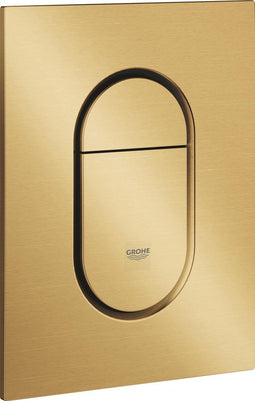 GROHE Arena Cosmopolitan S - Bedieningspaneel Toilet - Dual Flush - Brushed Cool Sunrise (mat goud) - Slank formaat