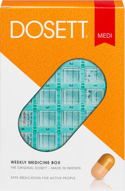 Dosett Medicator Dos Box - Medicijndoos 7 dagen - 4 vakjes per dag - Blauw