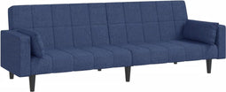 vidaXL - Slaapbank - 2-zits - met - 2 - kussens - stof - blauw