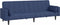 vidaXL - Slaapbank - 2-zits - met - 2 - kussens - stof - blauw