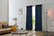 Larson - Velvet Gordijnen - 1.4m x 2.5m - Haken - Blauw