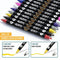 NAPI 72 - Acrylstiften Dual Tip - 72 kleuren met brush tip - Multi