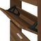 vidaXL - Schoenenkast - 59x17x150 - cm - bewerkt - hout - bruin - eikenkleur