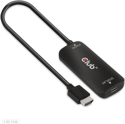 Club 3D CAC-1336 - HDMI + Micro USB naar USB Type-C Adapter - 4K120Hz 8K30Hz - Zwart