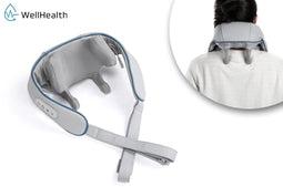 Wellhealth Massagekussen - Draadloos massageapparaat met infraroodverwarming - Grijs