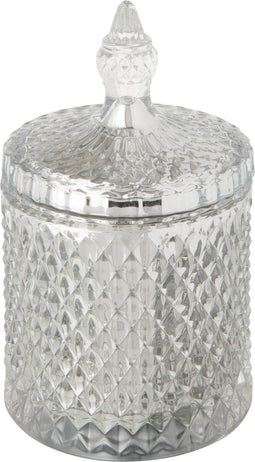 J-Line geurkaars Oriental White Heaven - glas - zilver - 60U