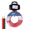 Platte parallelle kabel EDM 28709 Zwart Rood 25 m 2 x 1 mm