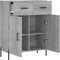 vidaXL - Dressoir - 69,5x34x90 - cm - bewerkt - hout - grijs - sonoma - eikenkleurig