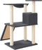 vidaXL - Kattenmeubel - met - sisal - krabpalen - 83 - cm - donkergrijs