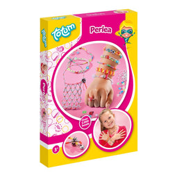 Totum Knutselset Perlea: kraaltjes sieraden en accessoires maken - creatief speelgoed meisjes - 2000 delig sieradenpakket