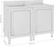 vidaXL - Wastafelkast - commercieel - 120x60x96 - cm - roestvrij - staal