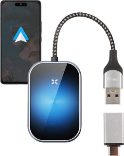 Saaf SD100 Android Auto Dongle - Draadloze Android Auto - USB-C + USB-A - Verbind Automatisch