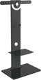 TV standaard - tv statief voet - hout met glas - hoogte verstelbaar tot 125 cm