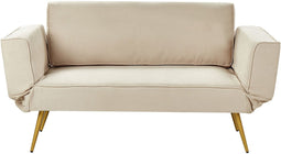 SAARELA - Slaapbank - Beige - Polyester