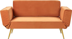 SAARELA - Slaapbank - Oranje - Fluweel